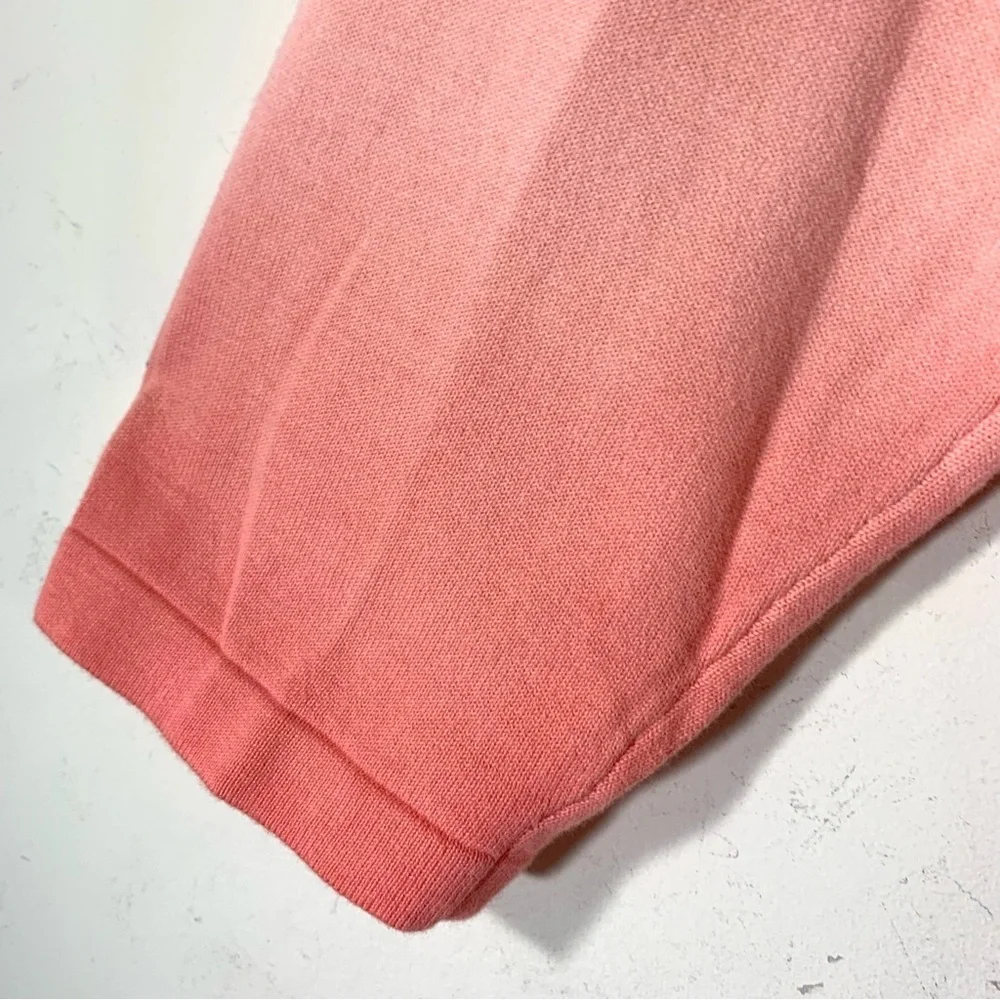 2/$35 Isaac Mizrahi Coral Dip Dye Three Quarter Sleeve Cardigan
